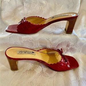 Brighton Women's Red Heeled Sandals Size 8 1/2